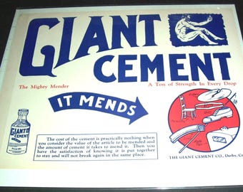 1930s Giant Cement store sign