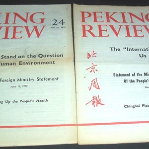 Two 1972 Peking Review magazines