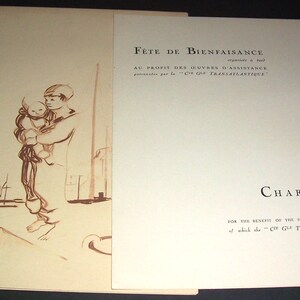1939 SS Champlain cruise ship benefit menu & program