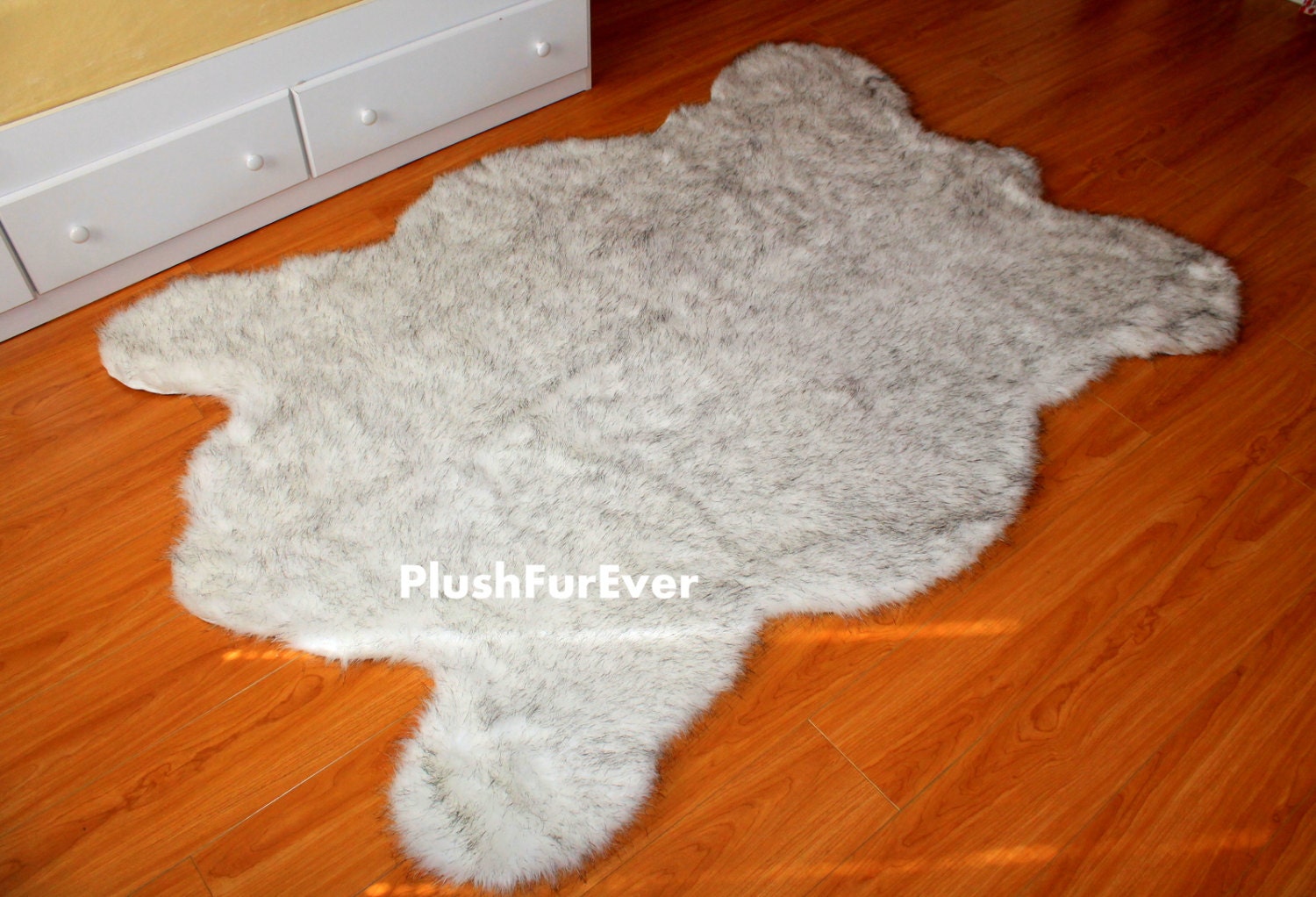 Black Brown Tipp Polar Bear Area Rug moderne Bärenfell ...