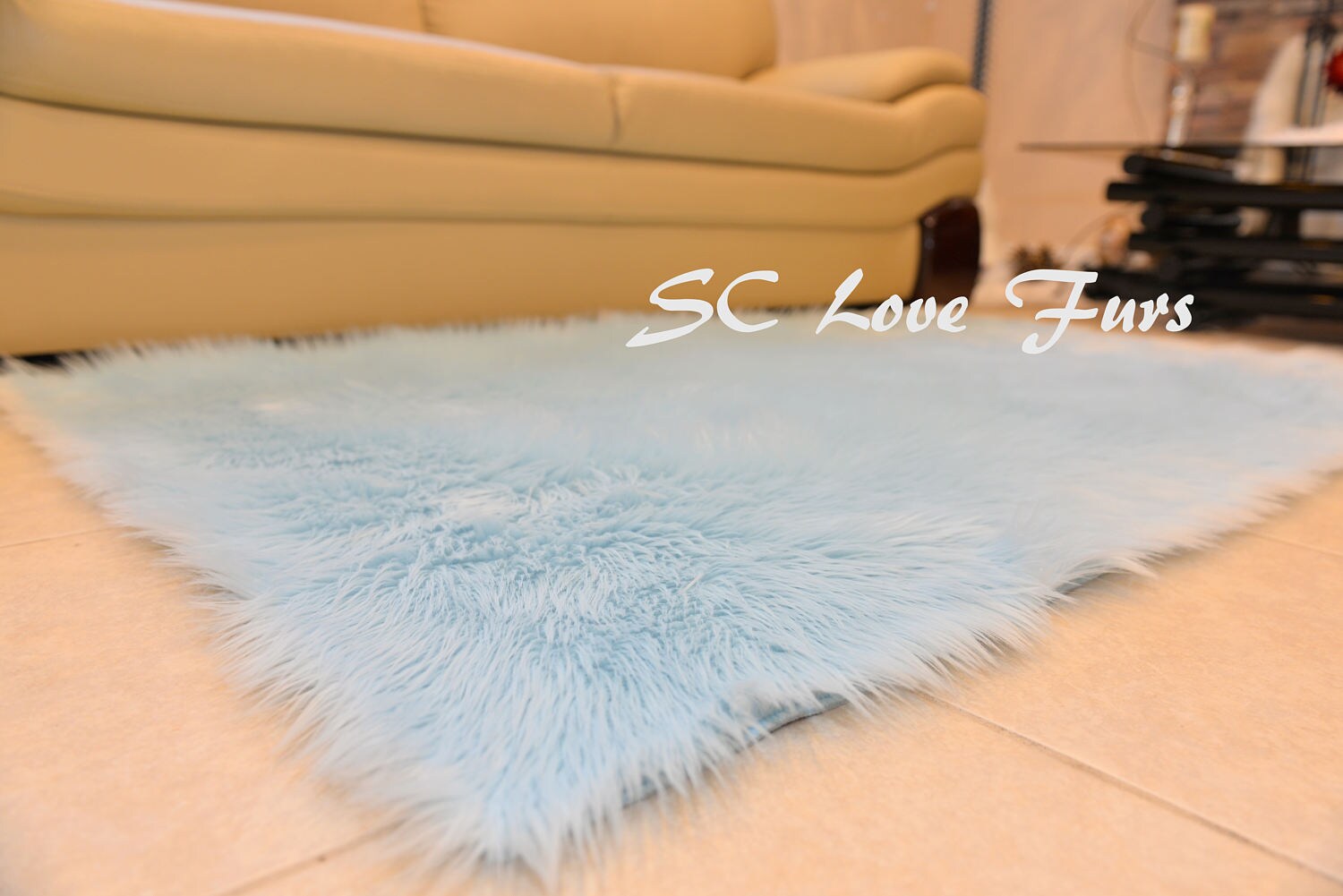 New Plush Baby Blue Rectangle Sheepskin Rug Luxury White Brown Black New Plush Baby Blue Rectangle Sheepskin Rug Luxury White Brown Black Faux Fur Bedroom Area Decor Home Accents