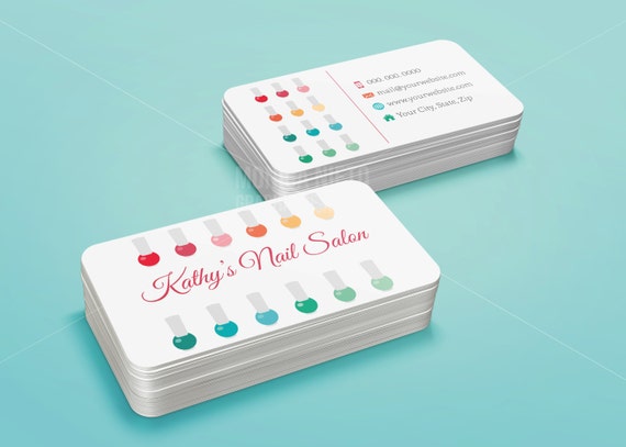 Nail Salon Business Card Template Stylish Beauty Business Card