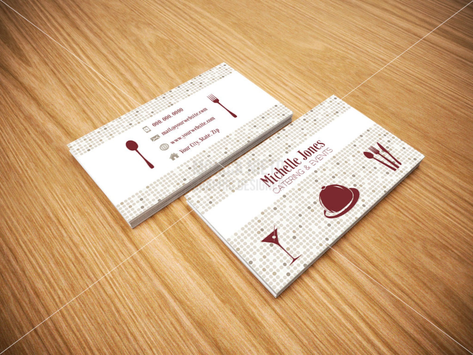 Printable Catering Services Business Cards/ Custom Cards/ Etsy