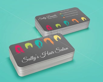 Printable Hair Salon Business Card / Hair Stylist Business Cards/ Hair Dresser Business cards