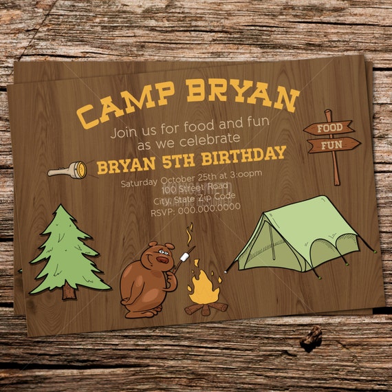 Free Printable Camping Invitations 5