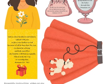 Romans 12:1 Scripture Paper Doll Pocket Kit (Digital Download)