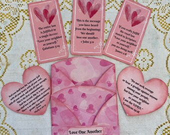 Love One Another Heart Circle Pocket Kit--Printable Digital Download
