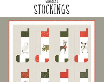 Stockings Quilt Pattern - Merriment - Stacie Bloomfield - Gingiber - Moda - GB 029