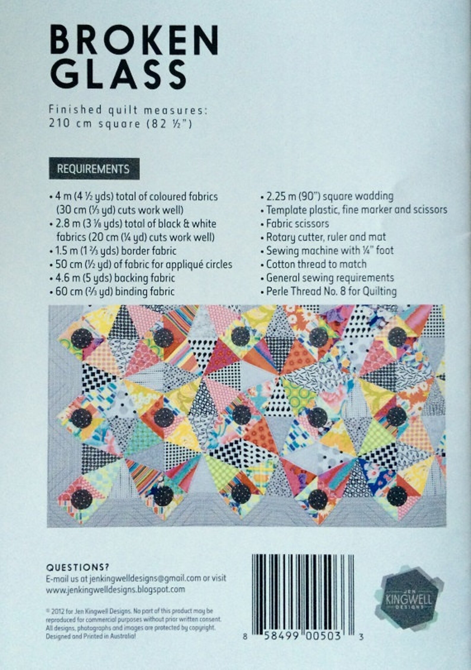 Broken Glass Quilt Pattern Jen Kingwell Jen Kingwell Etsy