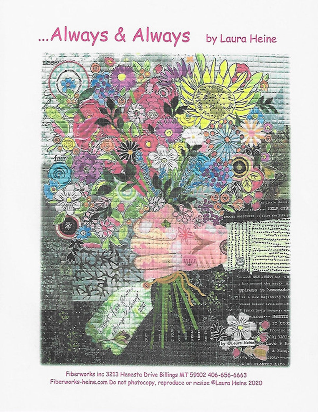 SALE!! Always & Always Collage Quilt Pattern - Laura Heine - Fiberworks ...