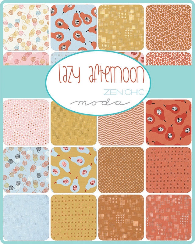 SALE 1/2 Yard Lazy Afternoon Sky Zen Chic Moda Fabric