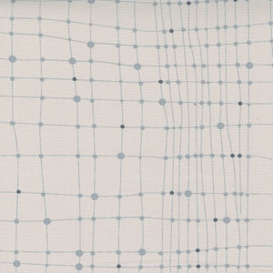 May include: A white background with a pattern of gray lines and circles. The lines are arranged in a grid pattern, and the circles are evenly spaced along the lines.