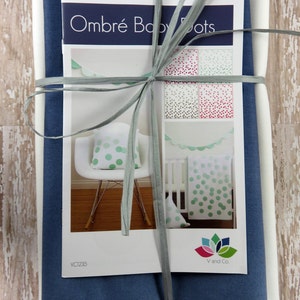 SALE!! Ombre Baby Dots - Indigo - Baby Quilt Pillow Banner Pattern Fabric Kit  - Moda - V and Co - Vanessa Christenson - 10800 225 KIT