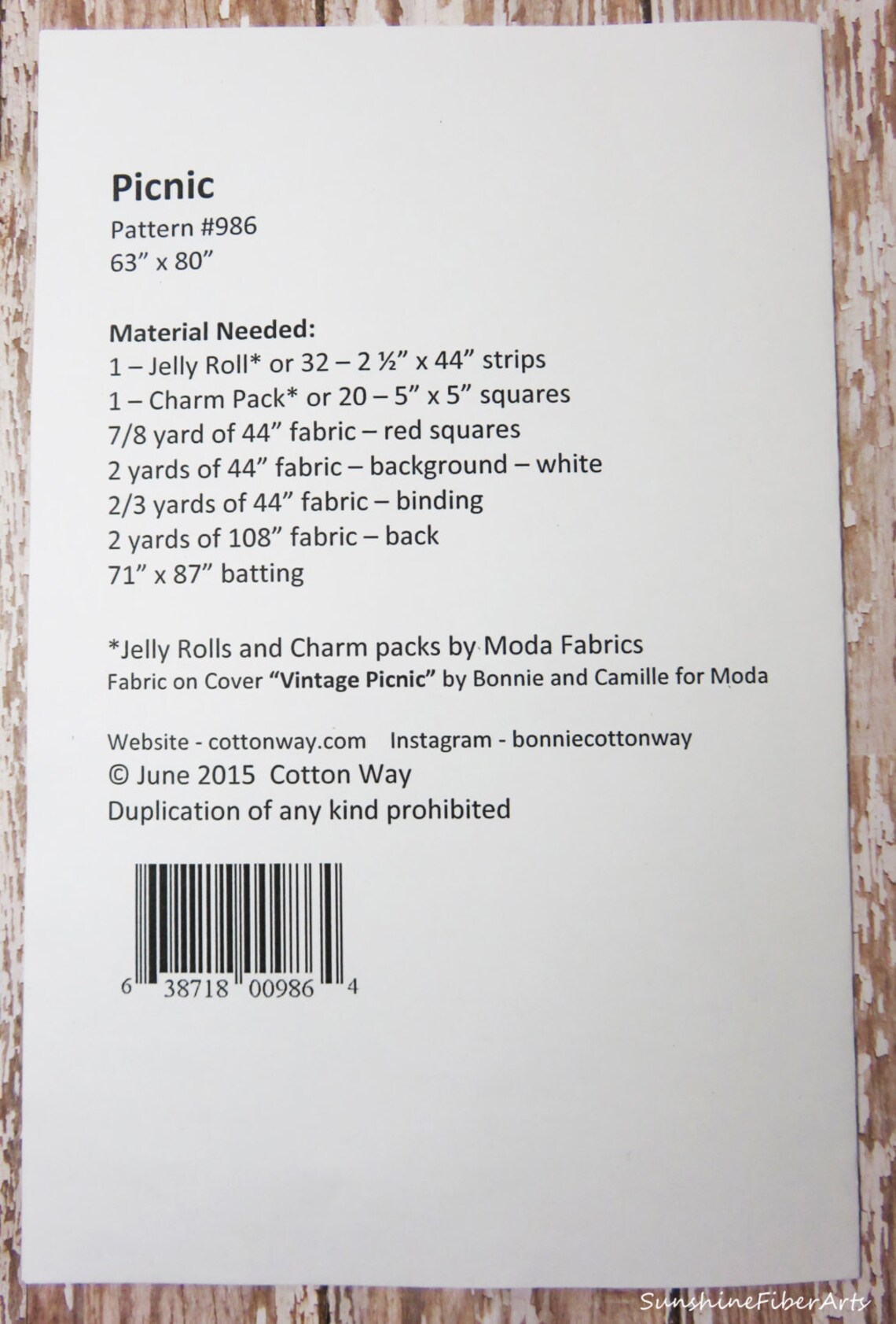 Picnic Quilt Kit Vintage Picnic Moda Bonnie Olaveson Etsy