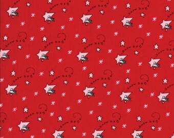 SALE!! 1/2 Yard - Merry Merry Snow Days - Red - Bunny Hill Designs - Moda - Fabric Yardage - 2940 11