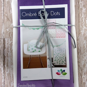 SALE!! Ombre Baby Dots - Aubergine - Baby Quilt Pillow Banner Pattern Fabric Kit  - Moda - V and Co - Vanessa Christenson 10800 224
