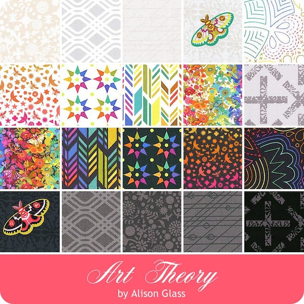 Art Theory - Alison Glass - Andover Fabrics - 42 Pieces - Charm Pack - 1S-ART-X