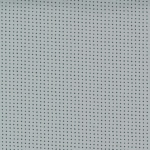 May include: A close-up of a light gray fabric with a pattern of evenly spaced, small, dark gray dots. The fabric has a slightly textured appearance, and the dots are uniformly distributed across the surface.