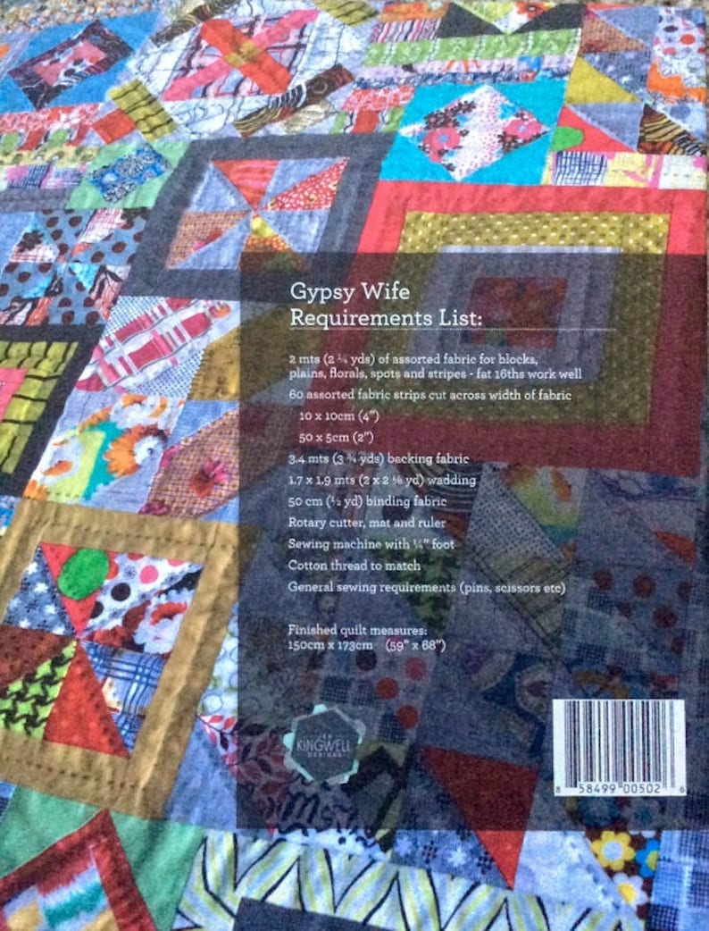 Gypsy Wife Quilt Pattern Jen Kingwell Jen Kingwell Designs Etsy