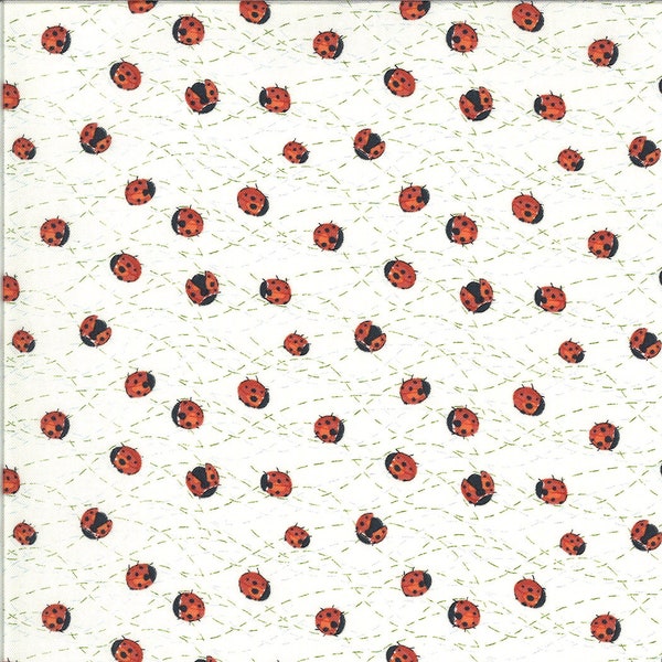 1/2 Yard - Solana Ladybug - Cream - Robin Pickens - Moda - Fabric Yardage - 48684 11