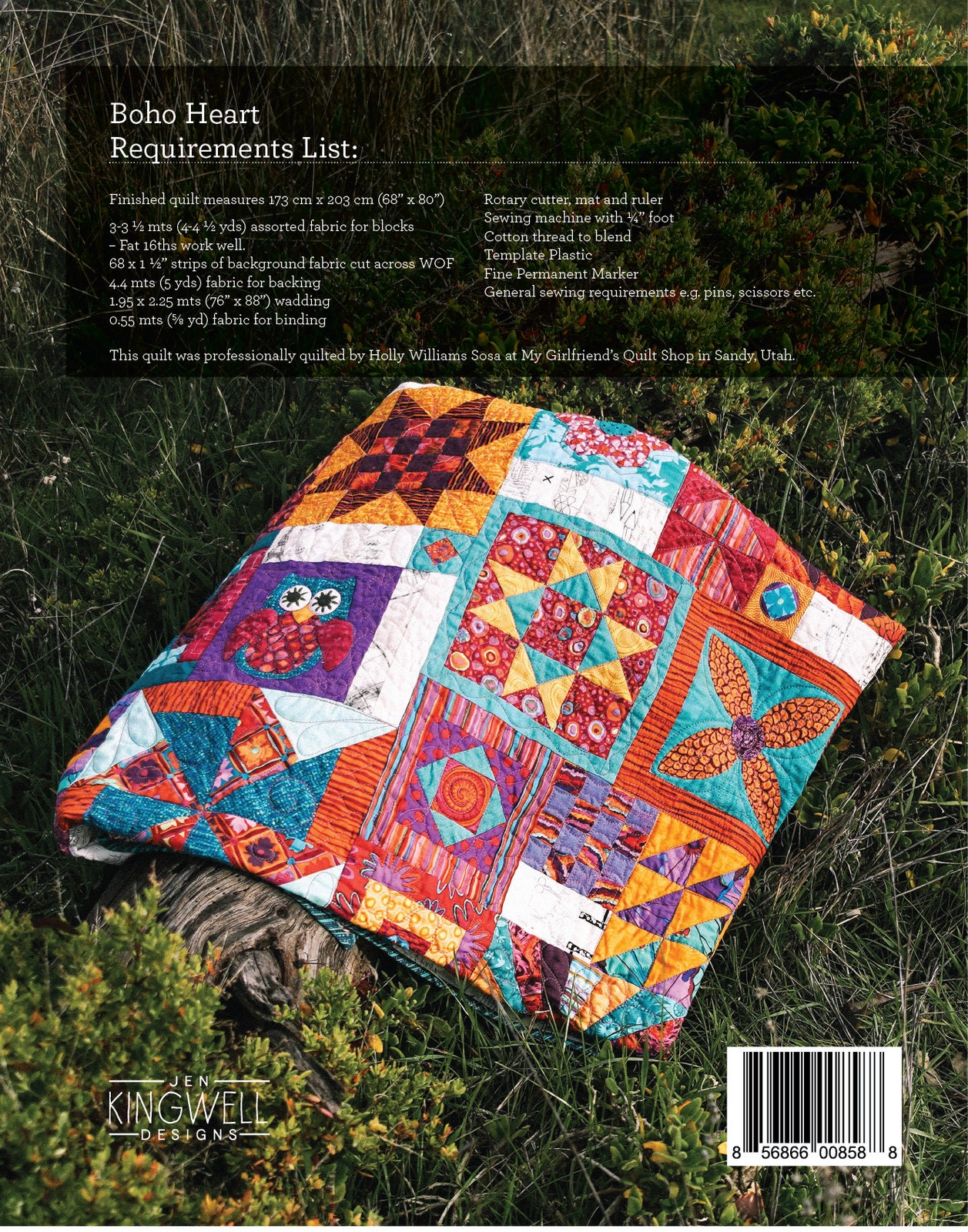 Boho Heart Quilt Pattern - Jen Kingwell - Jen Kingwell Designs - JKD 8588