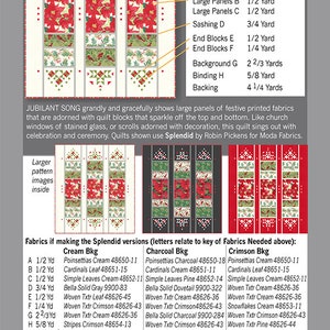 Jubilant Song Quilt Pattern Splendid Robin Pickens Moda RPQP JS122 - Etsy