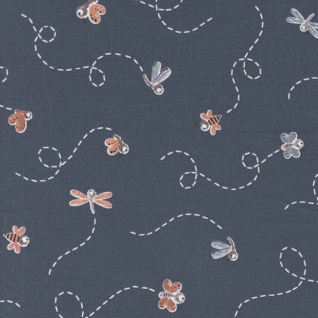 1/2 Yard - Chirp - Fly High - Twilight - Elena Amo - Moda - Fabric ...