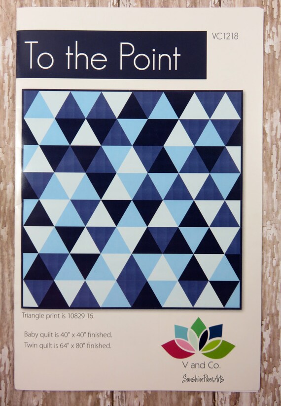 To the Point Quilt Pattern Moda V and Co. Vanessa Etsy
