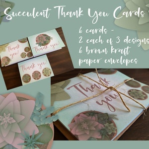 Sappige Thank You Cards - Set van 6 - 3 ontwerpen - met enveloppen