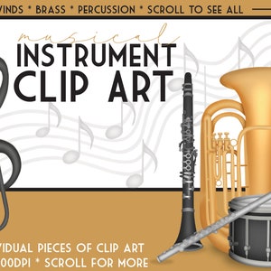 Musical Instrument Clip Art - Instant Download