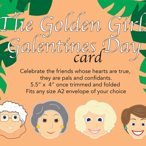 Golden Girls - Galentine&#39;s Day Card - Instant Download - Printable