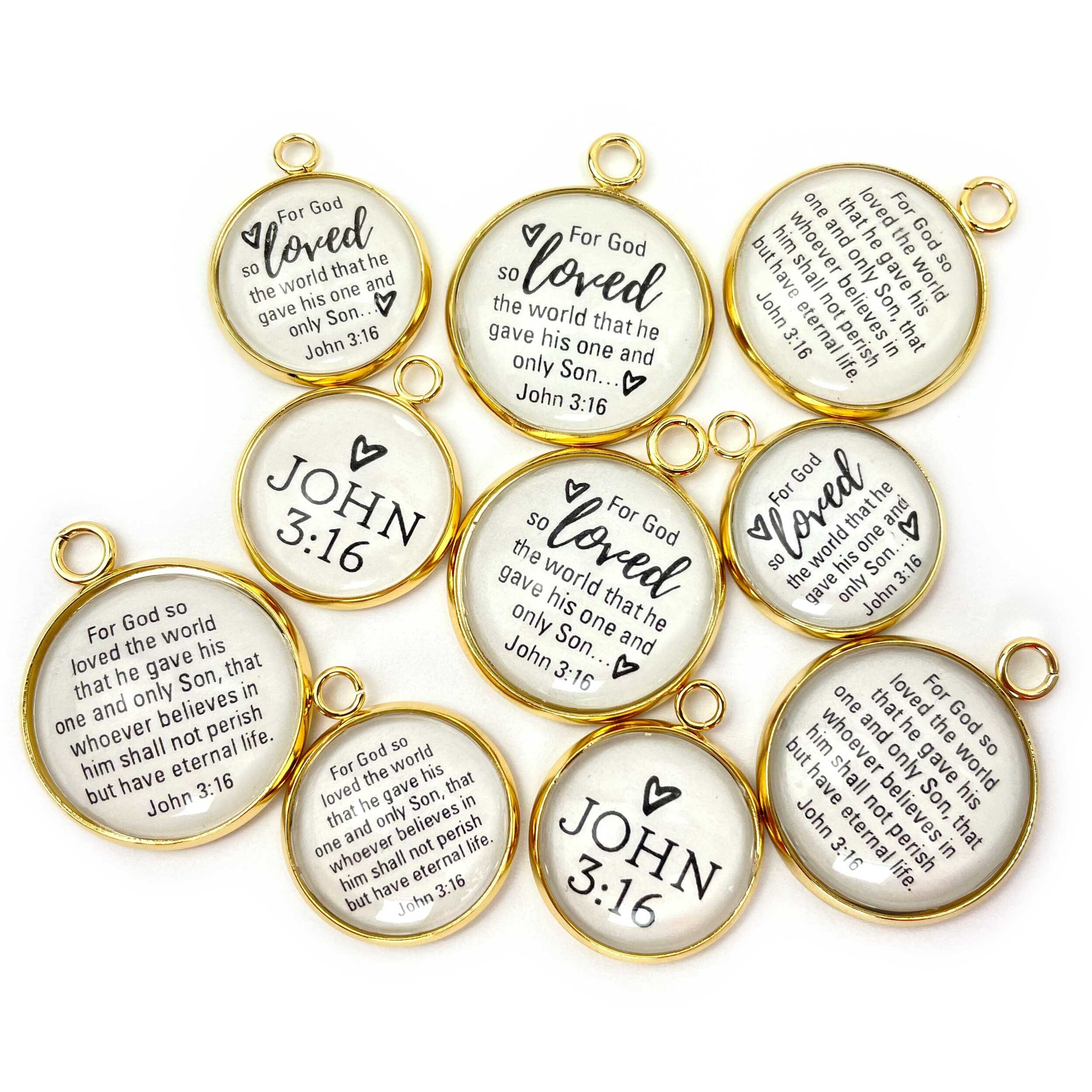Praise the Lord! Psalms Scripture Bulk Charms for Jewelry Making