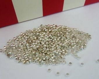 500 pce Barrel Metal Crimp Beads 2mm Silver, Gold or Bronze FREE POST