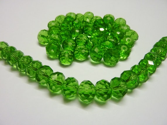 great for those holiday projects!! 250 Christmas Green Crystal Faceted Beads