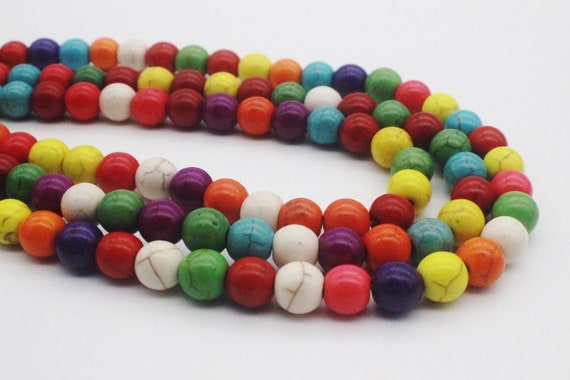 15 pce Colour Mix Synthetic Howlite Gemstone Fish Beads 25mm x 12mm