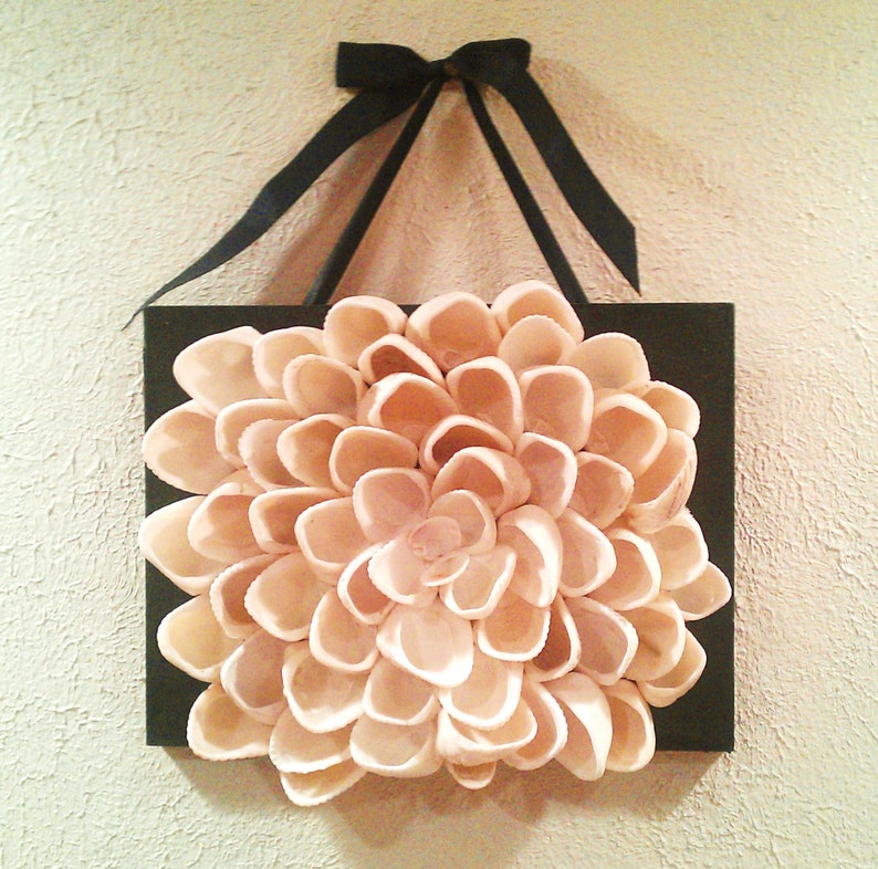 Seashell Wall Decor Lotus Flower Wall Art Etsy