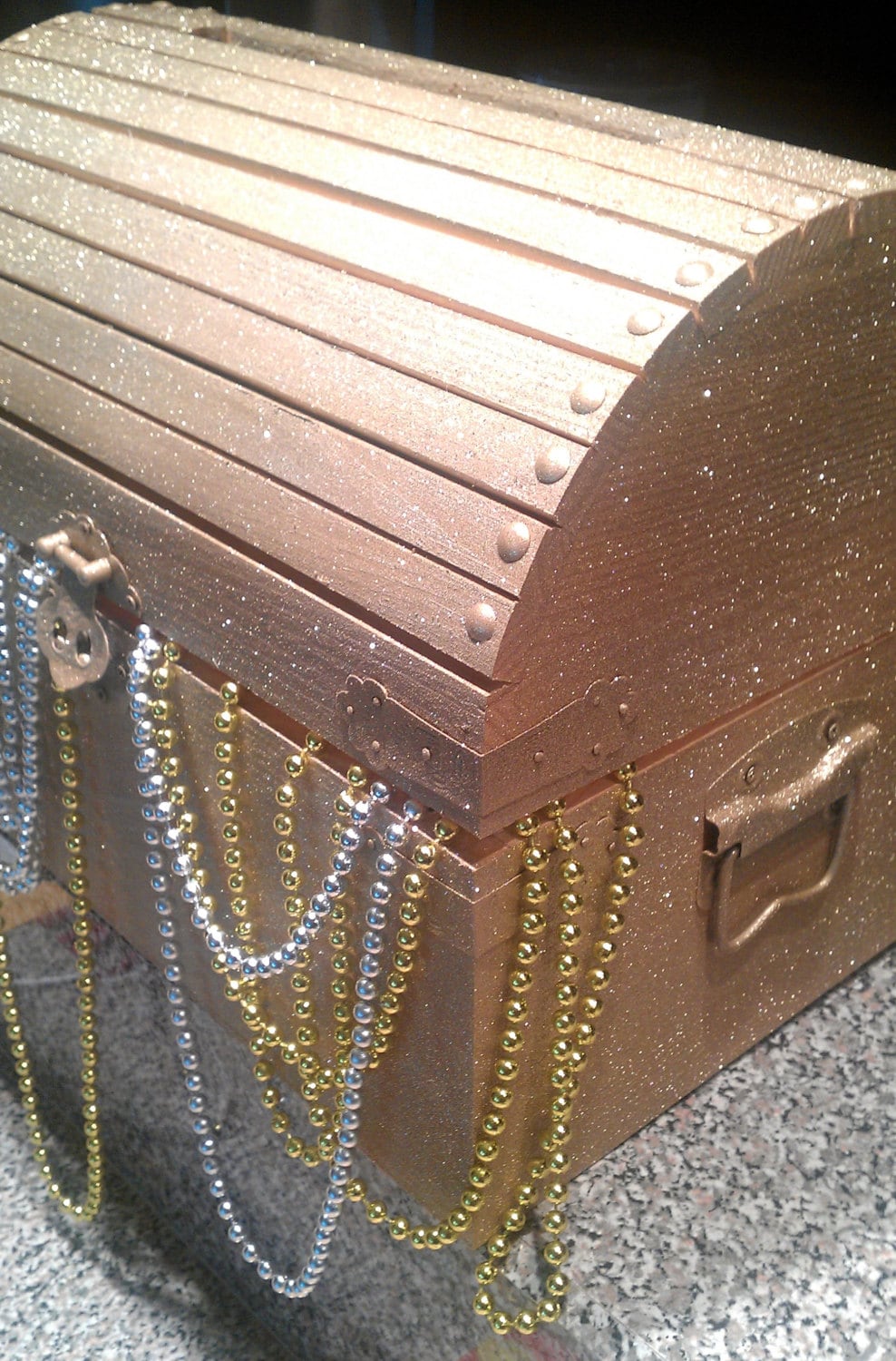 Wedding Money Envelope Card Box Glitter Treasure Chest With Etsy