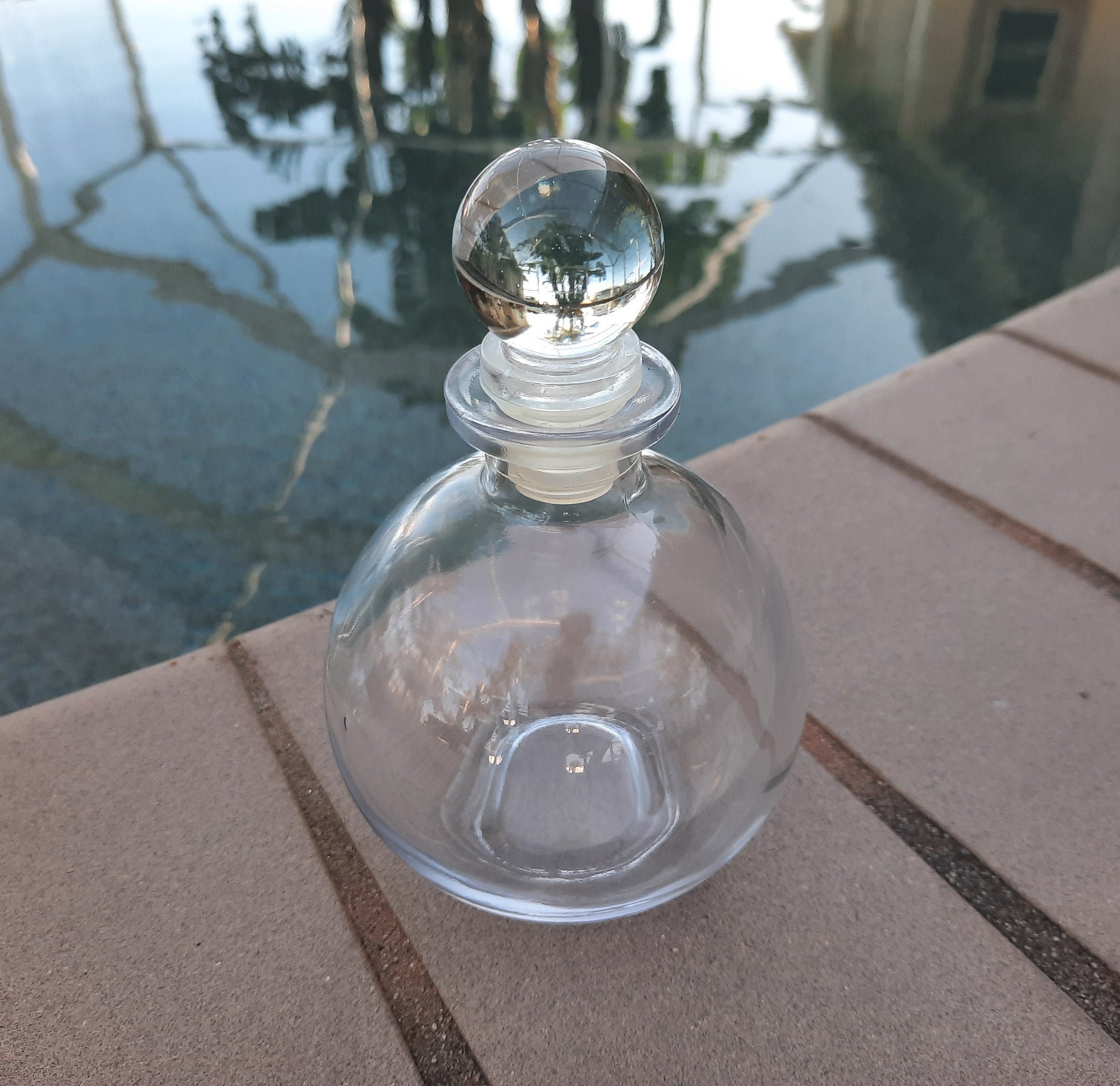 Round Glass French Apothecary Jar with Glass Stopper | Etsy