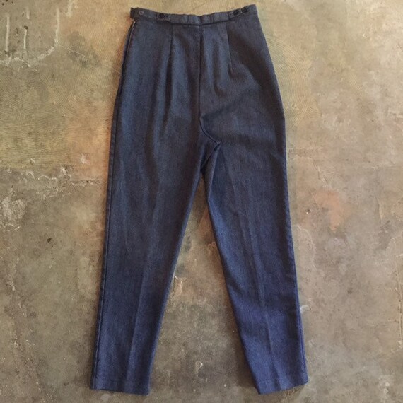 Sears Perma-Prest High Waist Side Zip Metal Zipper
