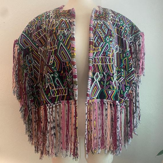 Huipil Embroidered Poncho Shawl