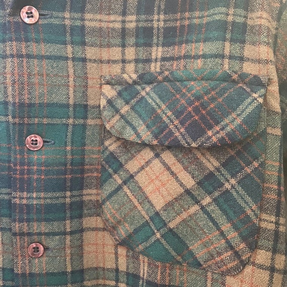 Chemise Vintage Pendleton Board - Laine, Taille S, Motif Plaid Marron Et Bleu