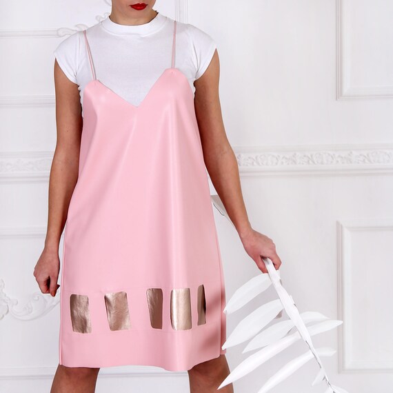 light pink dress midi