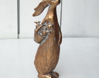 FRI-Collection Osterhase mit Osterkörbchen Hase Ostern aus Polyresin 30 cm