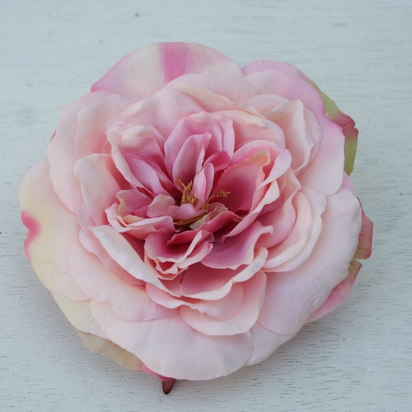 FRI-Collection XL Haarschmuck Haarblume Ansteckblume Anstecker Hochzeit Rose rosa