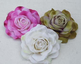 FRI-Collection Hair Jewelry Hair Flower Lapel Flower Pin Wedding 3 Colors