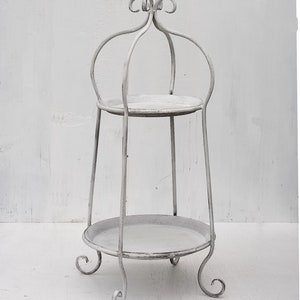 FRI-Collection 2 tier cake stand in a vintage country house look H 67 cm
