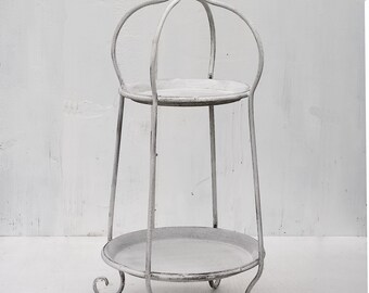 FRI-Collection 2 tier cake stand in a vintage country house look H 67 cm