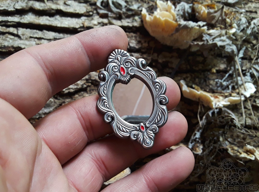 Reflection 2 Mirror Lapel Pin I Am Electric Hat Pins Etsy