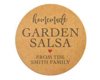 Salsa Label, Tomatensaus, Cadeau Sticker, Canning Label, Mason Jar Sticker, Salsa Tag, Made with Love, 1,5 inch, 2 inch, 2,5 inch beschikbaar.