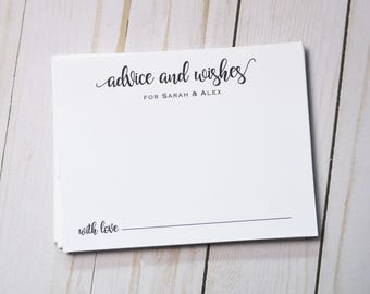 GEDRUKTE advieskaarten, woorden van wijsheid-kaarten voor bruiloften of vrijgezellenfeesten, advies- en wensenkaarten - kaart 4,25 x 5,5